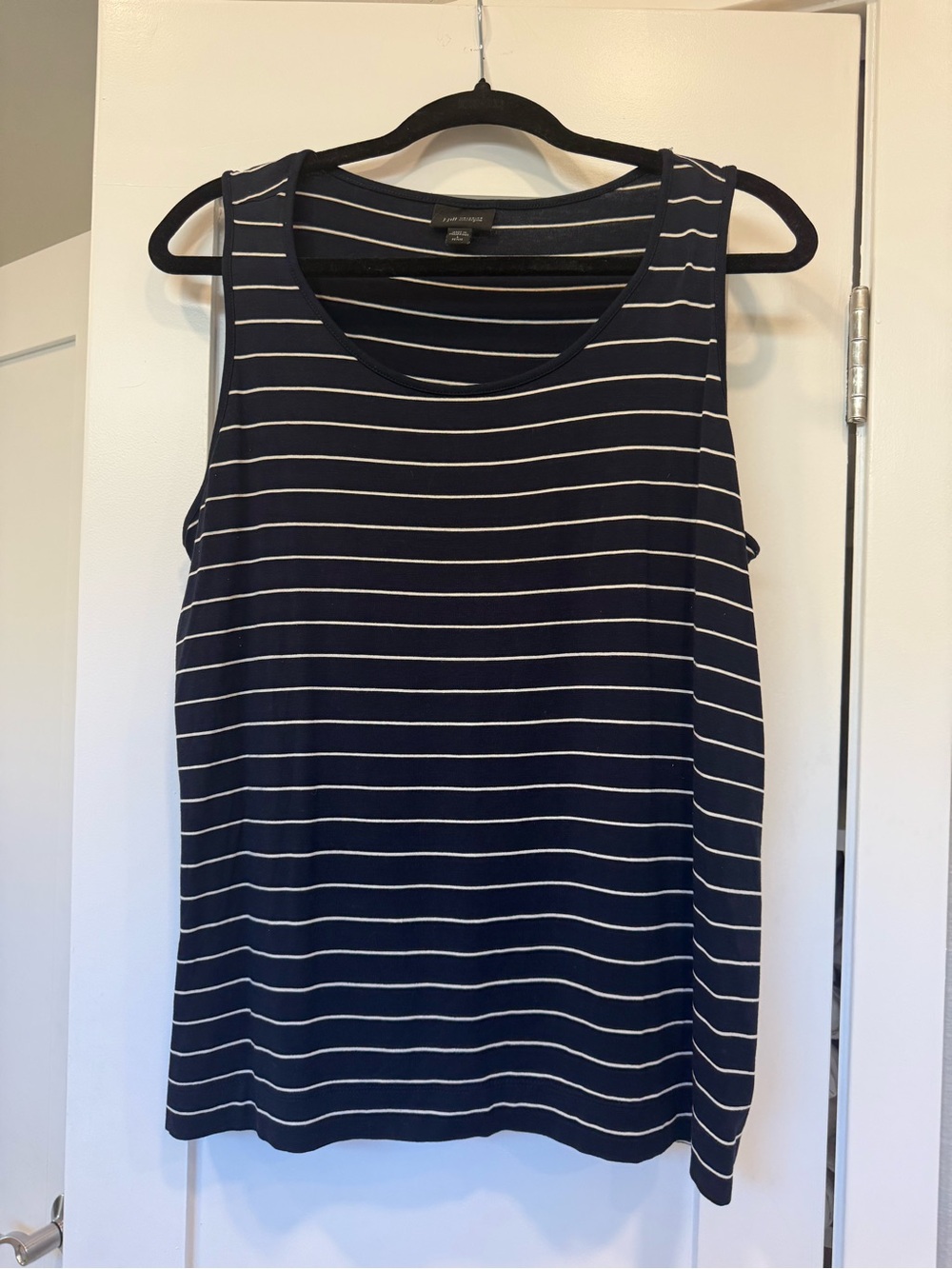 J. Jill Navy & White Striped Tank Top